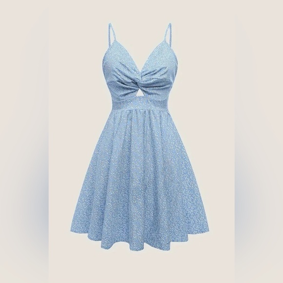 SHEIN Dresses & Skirts - Blue Sleeveless twist knit  Dress